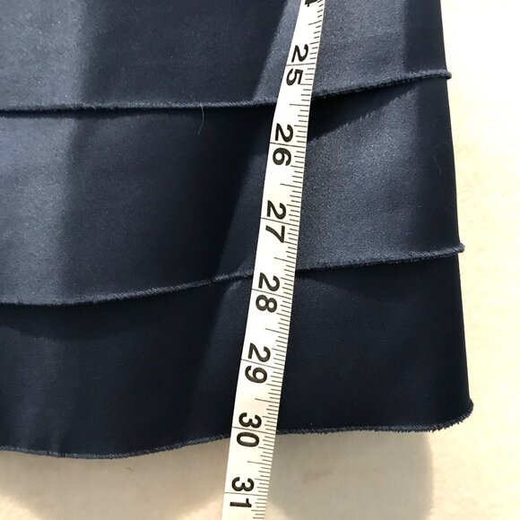 BCBGMaxAzria Halter Dress Size S Blue Polyester Mesh Lined Pleated Backless - Picture 7 of 9